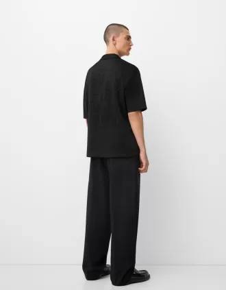 Camicia a maniche corte dalla vestibilità comoda con design in rilievo