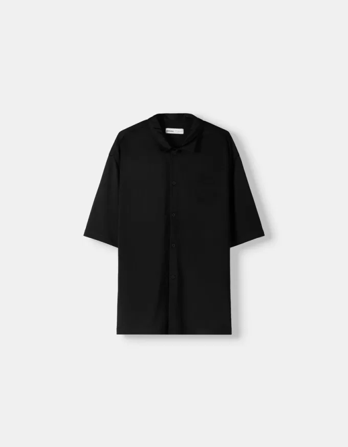 Camicia a maniche corte dalla vestibilità comoda con design in rilievo