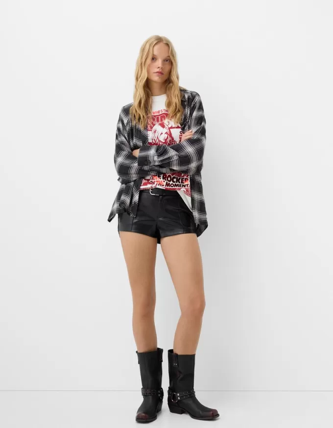 Camicia a quadri oversize