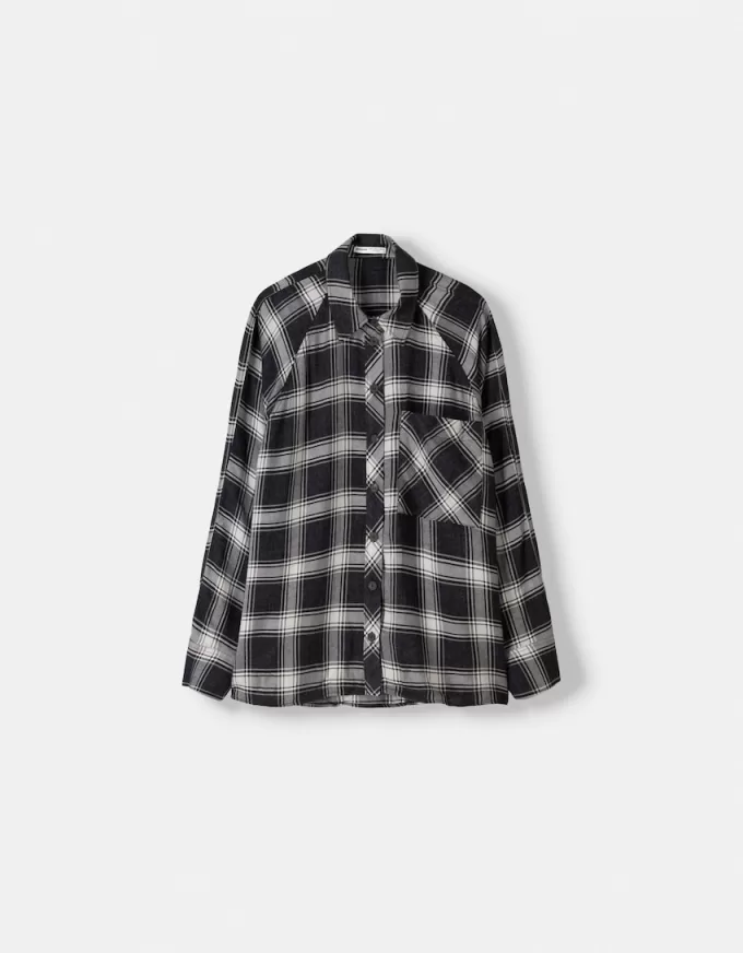 Camicia a quadri oversize