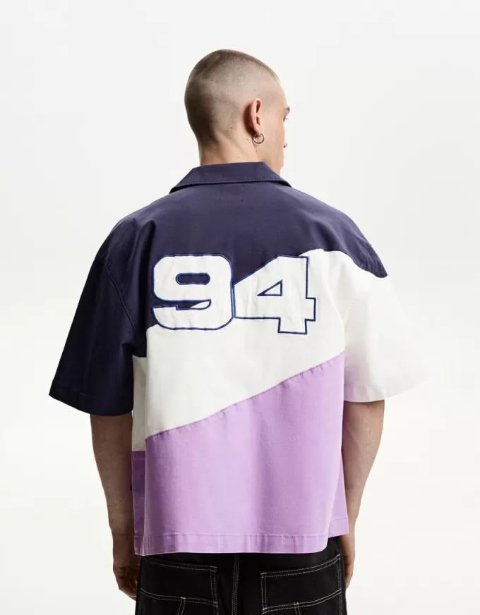 Camicia boxy fit a maniche corte con stampa Nascar