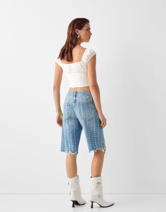 Camicia cropped con bottoni