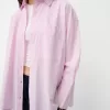 Camicia oversize a righe a maniche lunghe