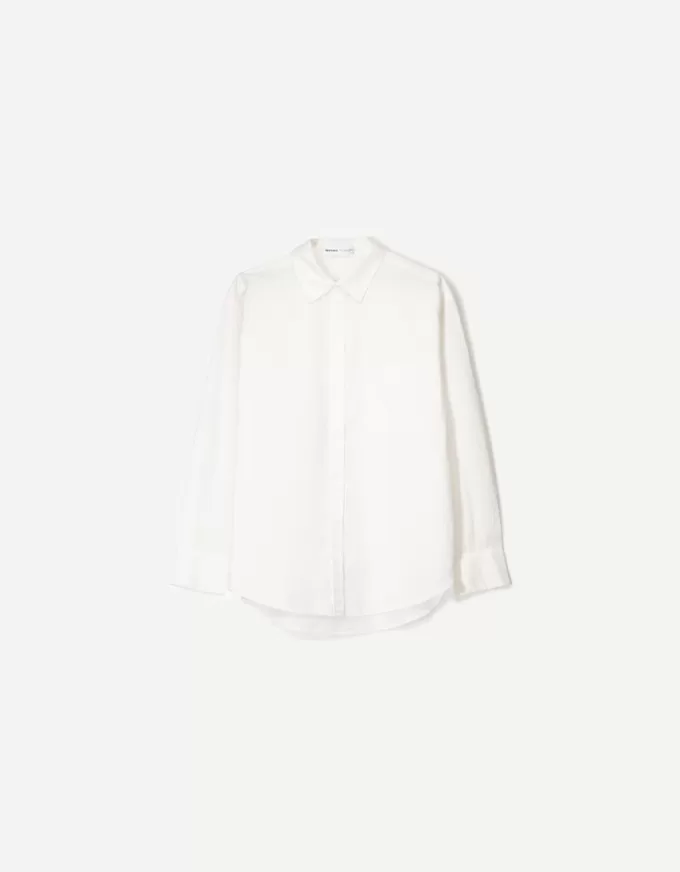 Camicia oversize in popeline