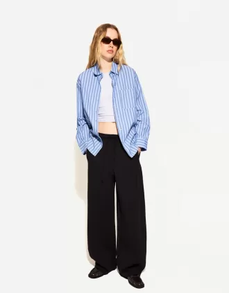 Camicia oversize in popeline