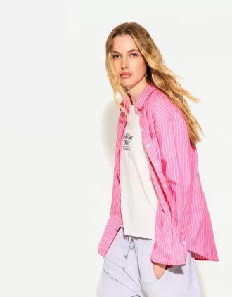 Camicia oversize in popeline