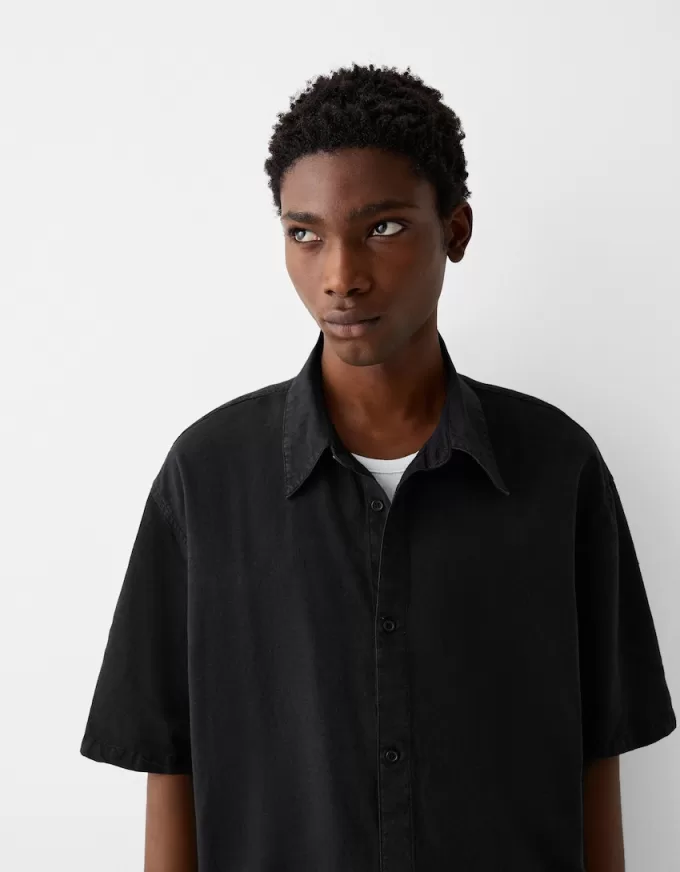 Camicia rustica a maniche corte