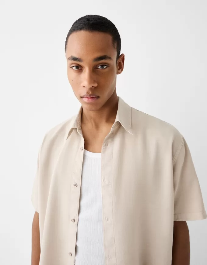 Camicia rustica a maniche corte