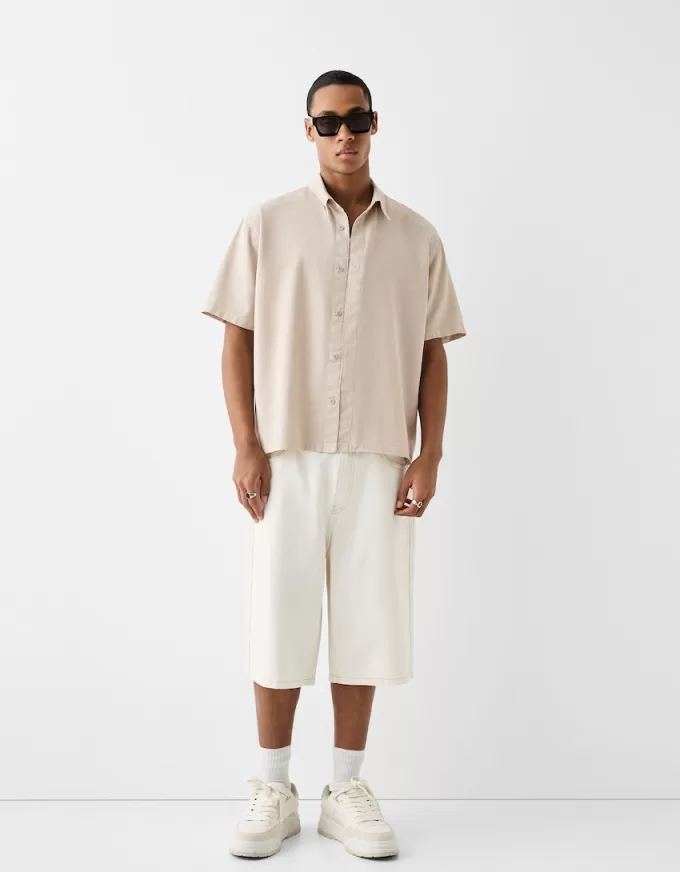 Camicia rustica a maniche corte