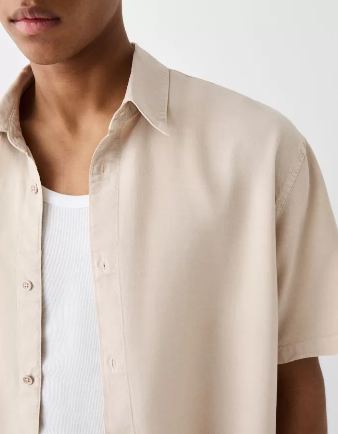Camicia rustica a maniche corte