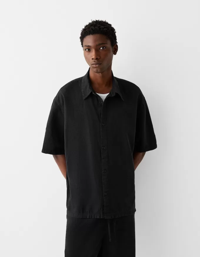 Camicia rustica a maniche corte