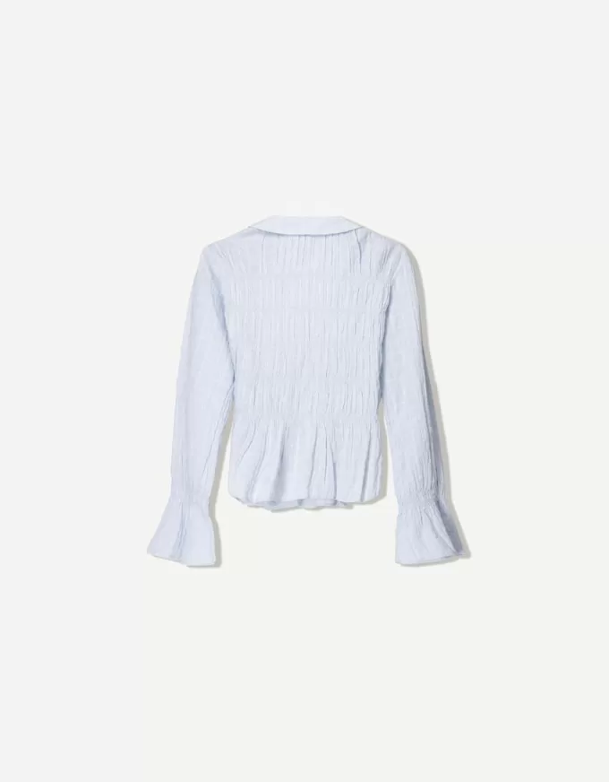 Camicia rustica con arricciatura