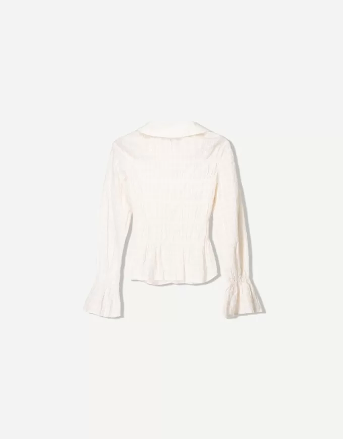 Camicia rustica con arricciatura