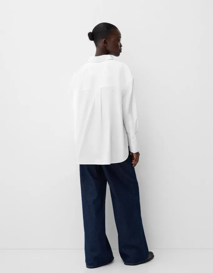 Camicia rustica oversize a maniche lunghe