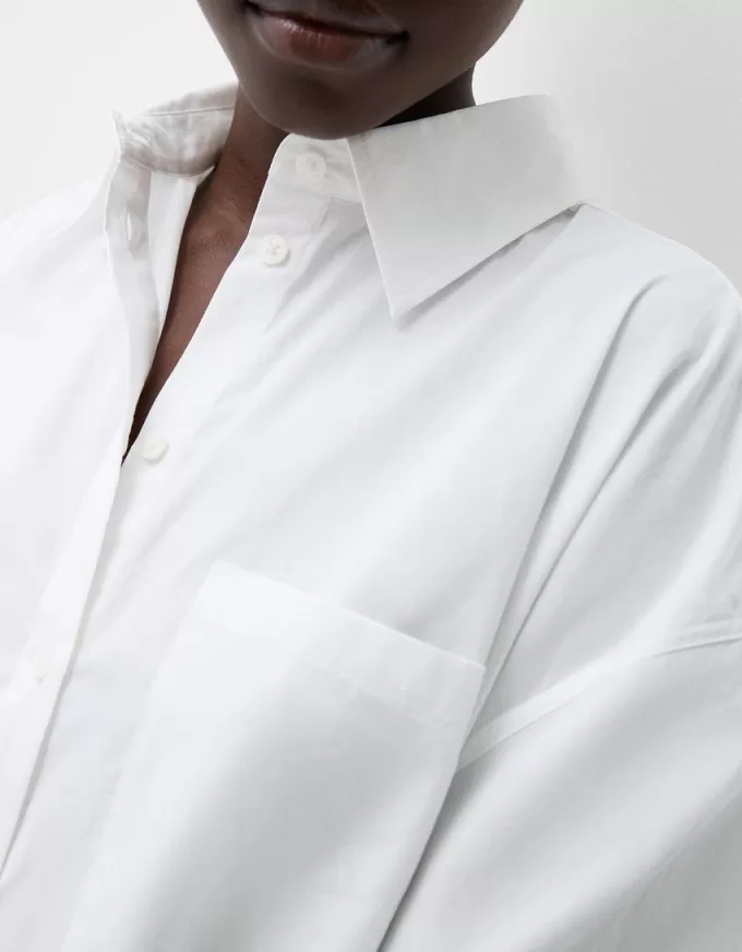 Camicia rustica oversize a maniche lunghe