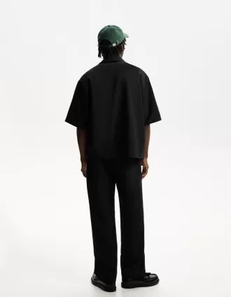 Camicia sartoriale dal taglio squadrato a maniche corte