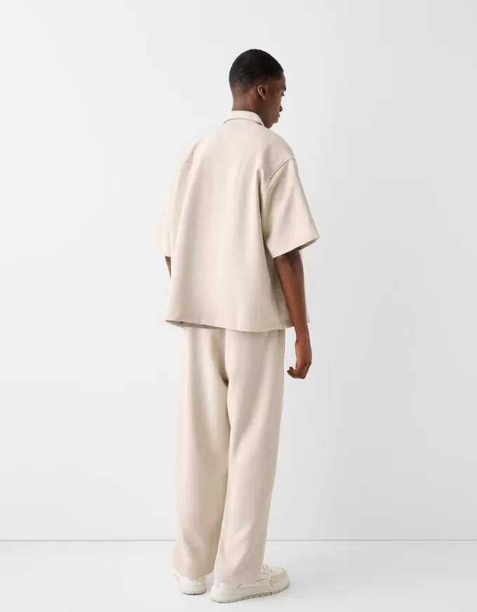 Camicia sartoriale dal taglio squadrato a maniche corte