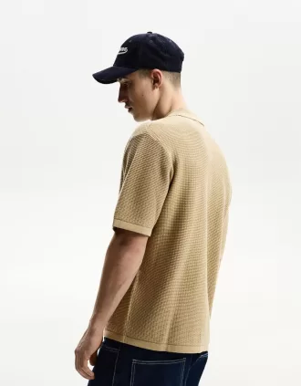 Camicia testurizzata a maniche corte