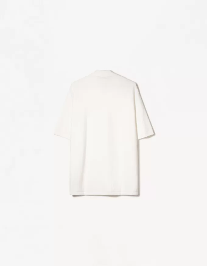 Camicia testurizzata a maniche corte