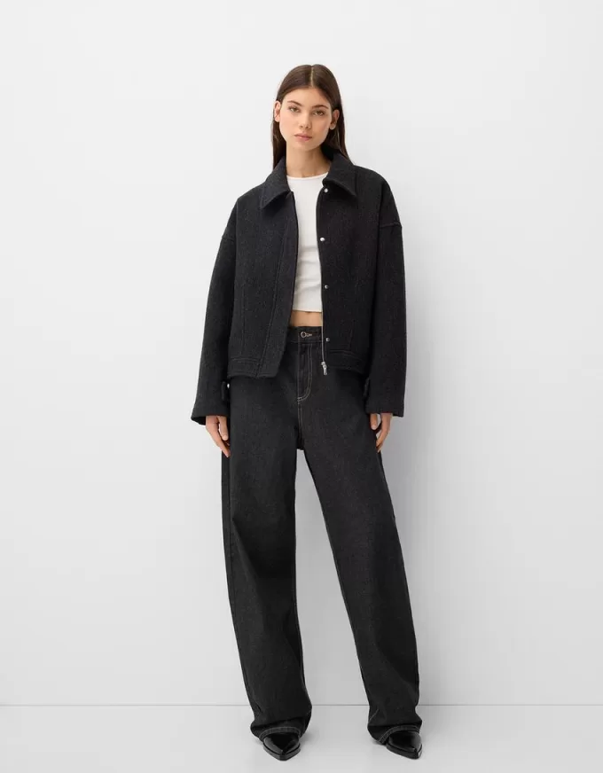 Cappotto corto in lana Manteco