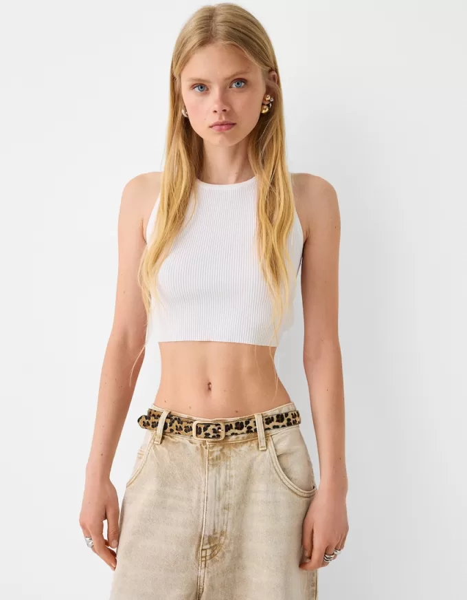 Cintura animalier con fibbia