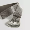 Cintura con fibbia in strass
