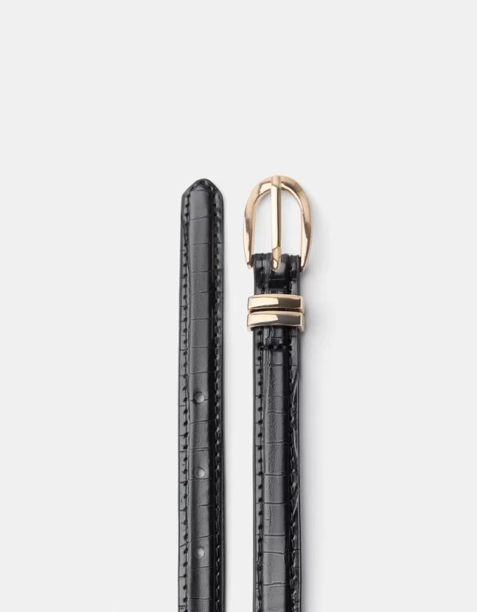 Cintura sottile con stampa animalier in rilievo