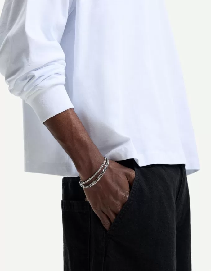 Confezione da 2 bracciali in acciaio Confezione da 2 bracciali in acciaio