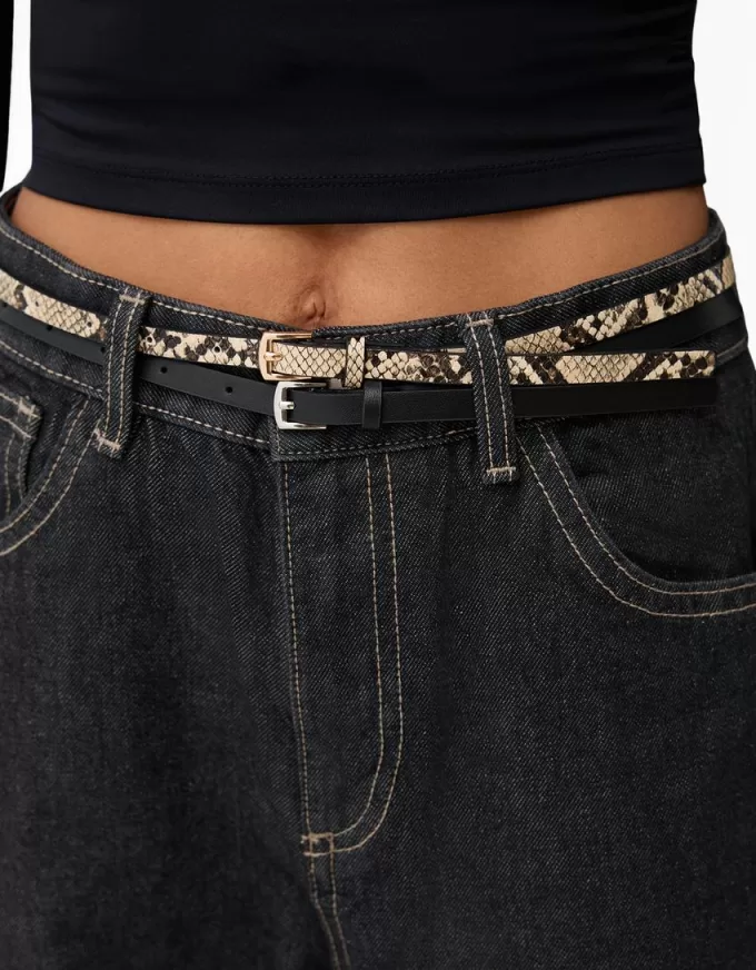 Confezione da 2 cinture sottili