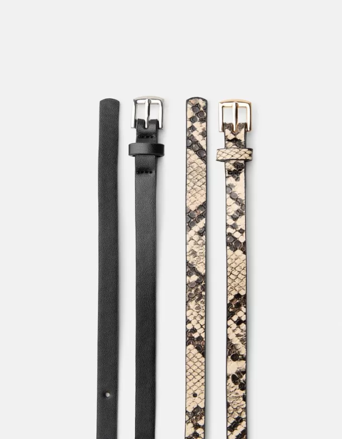 Confezione da 2 cinture sottili