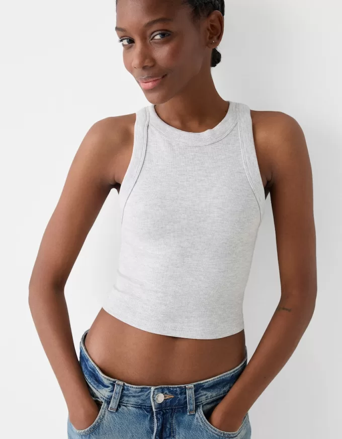 Confezione da 2 magliette a coste senza maniche