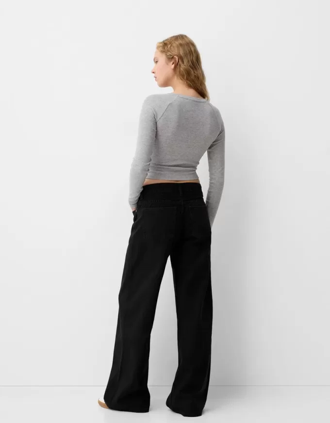 Confezione da 2 magliette a maniche lunghe con scollo a V