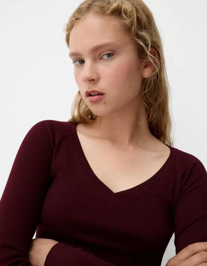 Confezione da 2 magliette a maniche lunghe con scollo a V