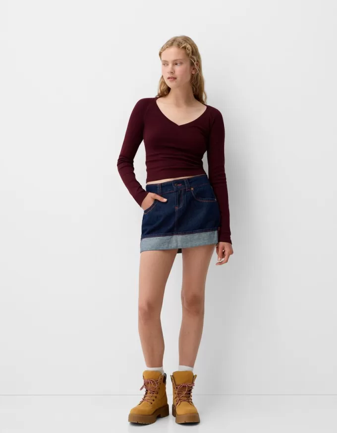 Confezione da 2 magliette a maniche lunghe con scollo a V