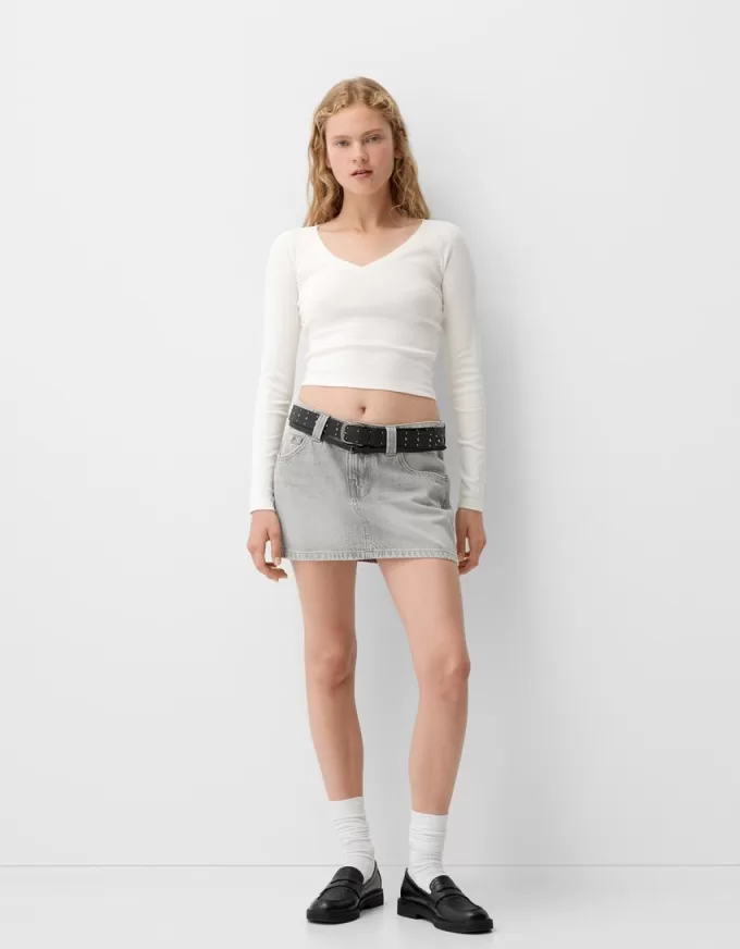 Confezione da 2 magliette a maniche lunghe con scollo a V