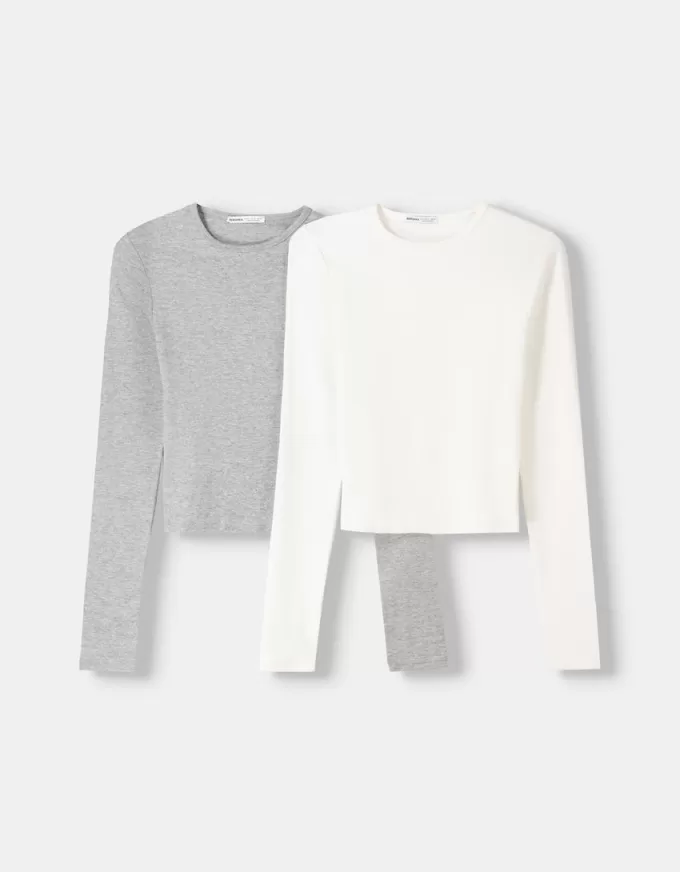 Confezione da 2 magliette girocollo a manica lunga