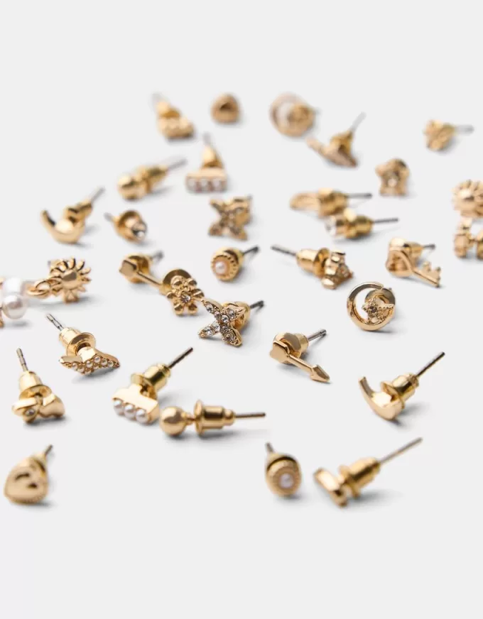 Confezione da 20 orecchini con strass