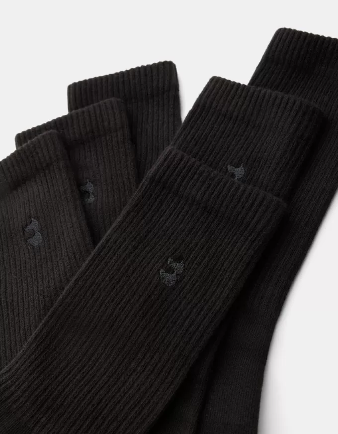 Confezione da 3 calzini ricamati