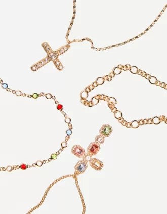 Confezione da 4 collane con ciondolo