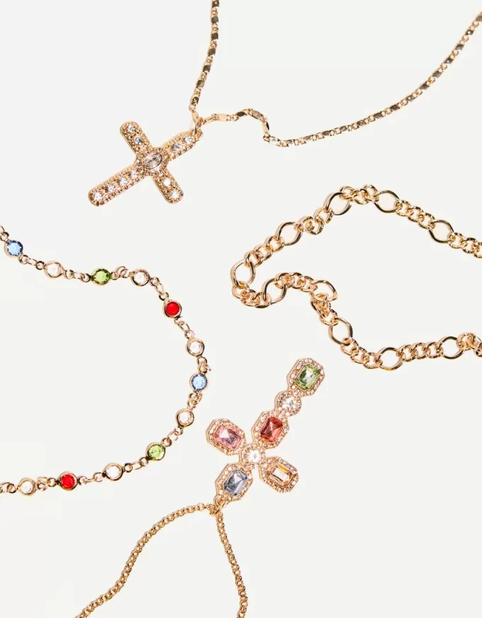 Confezione da 4 collane con ciondolo