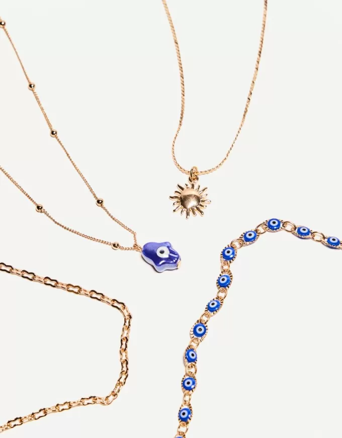 Confezione da 4 collane con ciondolo