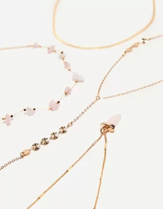 Confezione da 4 collane con ciondolo