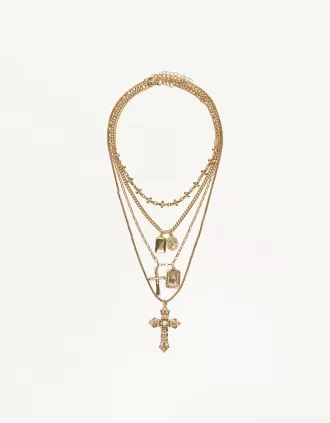 Confezione da 4 collane con ciondolo