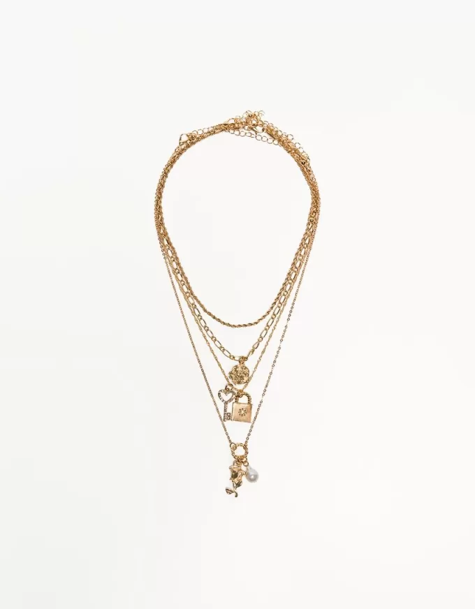 Confezione da 4 collane con ciondolo