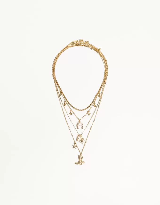 Confezione da 4 collane con ciondolo