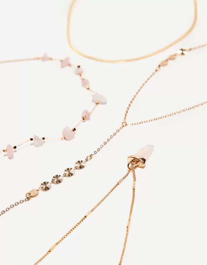 Confezione da 4 collane con ciondolo