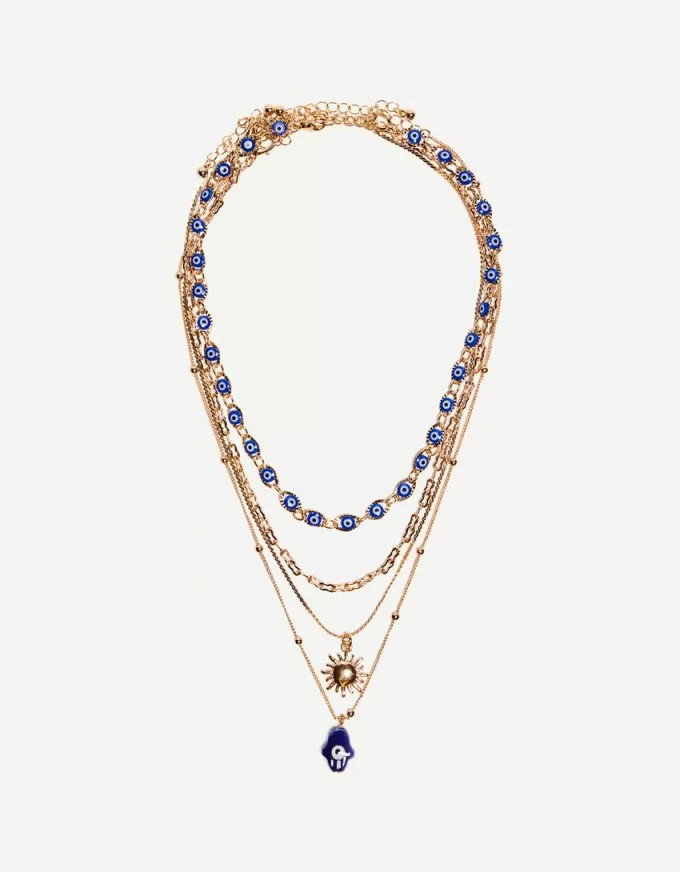 Confezione da 4 collane con ciondolo