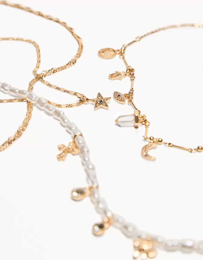 Confezione da 4 collane con ciondolo