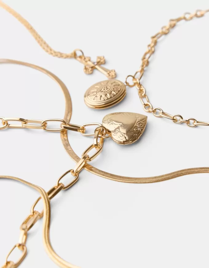 Confezione da 5 collane con croce