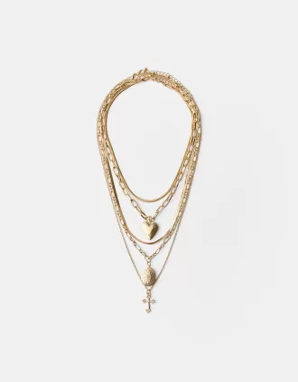 Confezione da 5 collane con croce